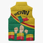 Benin Independence Day August 1 Sleeveless Puffer Jacket Coat Of Arms Heritage Raised Fist Flag