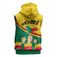 Benin Independence Day August 1 Sleeveless Zip Hoodie Coat Of Arms Heritage Raised Fist Flag