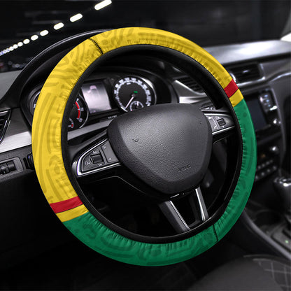 Benin Independence Day August 1 Steering Wheel Cover Coat Of Arms Heritage Raised Fist Flag