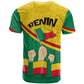 Benin Independence Day August 1 T shirt Coat Of Arms Heritage Raised Fist Flag