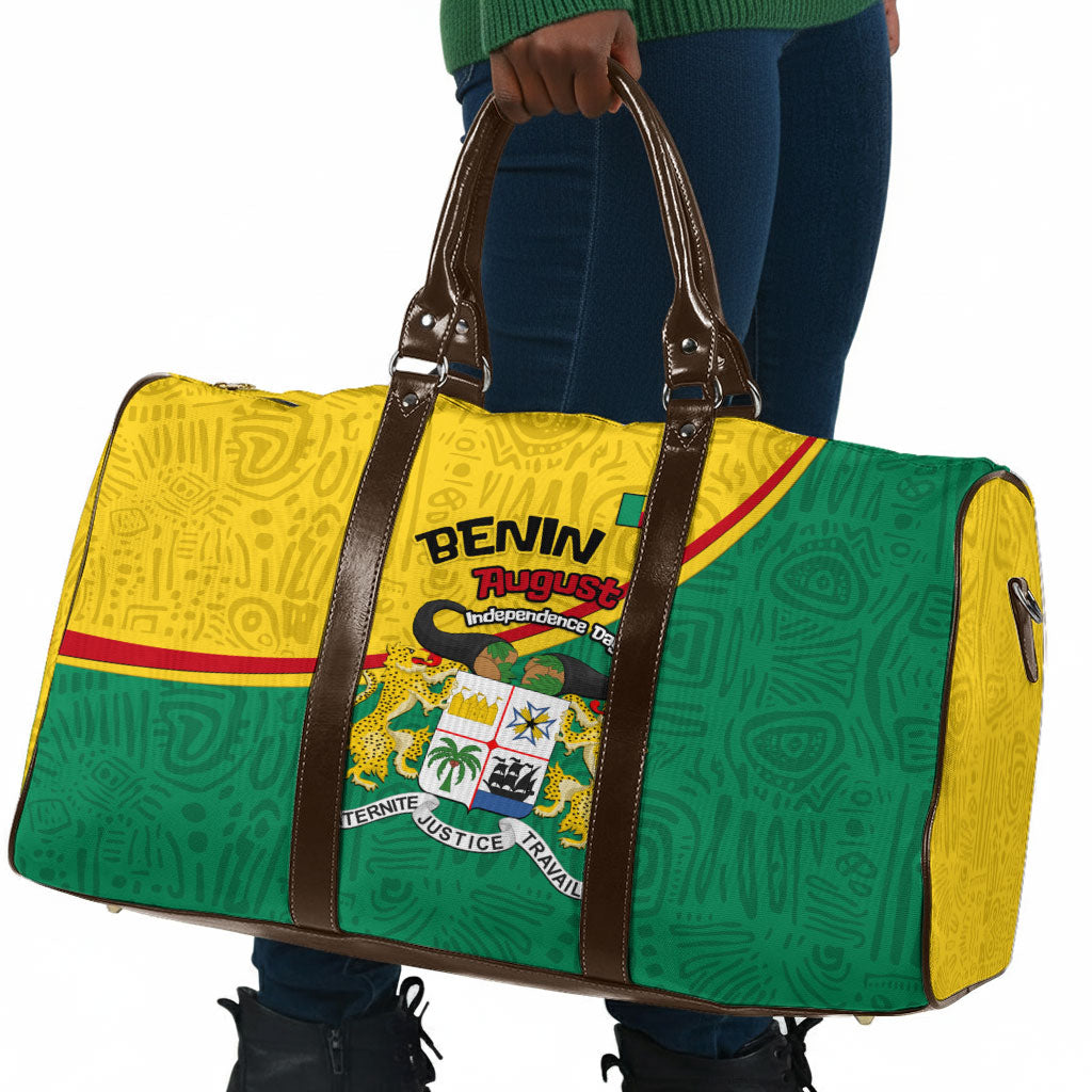 Benin Independence Day August 1 Travel Bag Coat Of Arms Heritage Raised Fist Flag