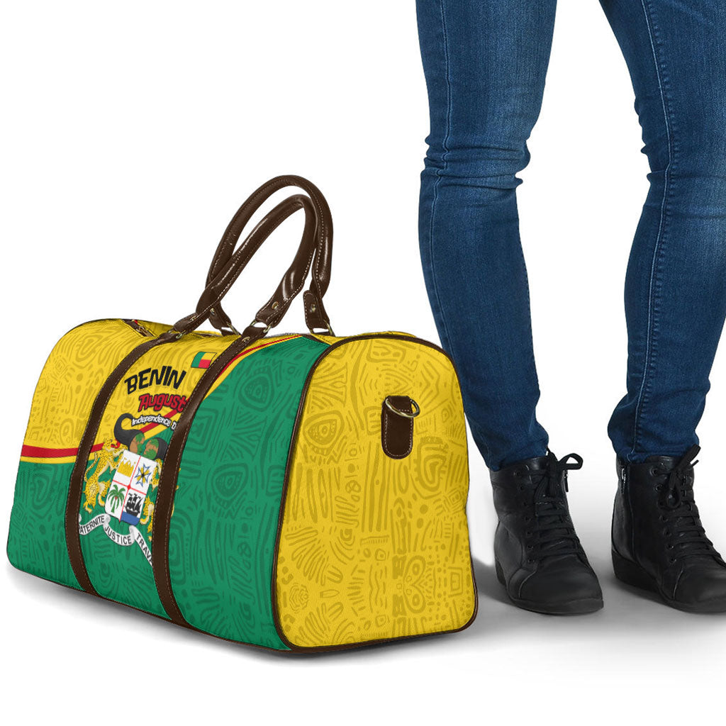 Benin Independence Day August 1 Travel Bag Coat Of Arms Heritage Raised Fist Flag
