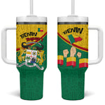 Benin Independence Day August 1 Tumbler With Handle Coat Of Arms Heritage Raised Fist Flag