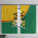Benin Independence Day August 1 Window Curtain Coat Of Arms Heritage Raised Fist Flag