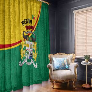 Benin Independence Day August 1 Window Curtain Coat Of Arms Heritage Raised Fist Flag