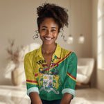 Benin Independence Day August 1 Women Casual Shirt Coat Of Arms Heritage Raised Fist Flag