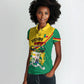 Benin Independence Day August 1 Women Polo Shirt Coat Of Arms Heritage Raised Fist Flag