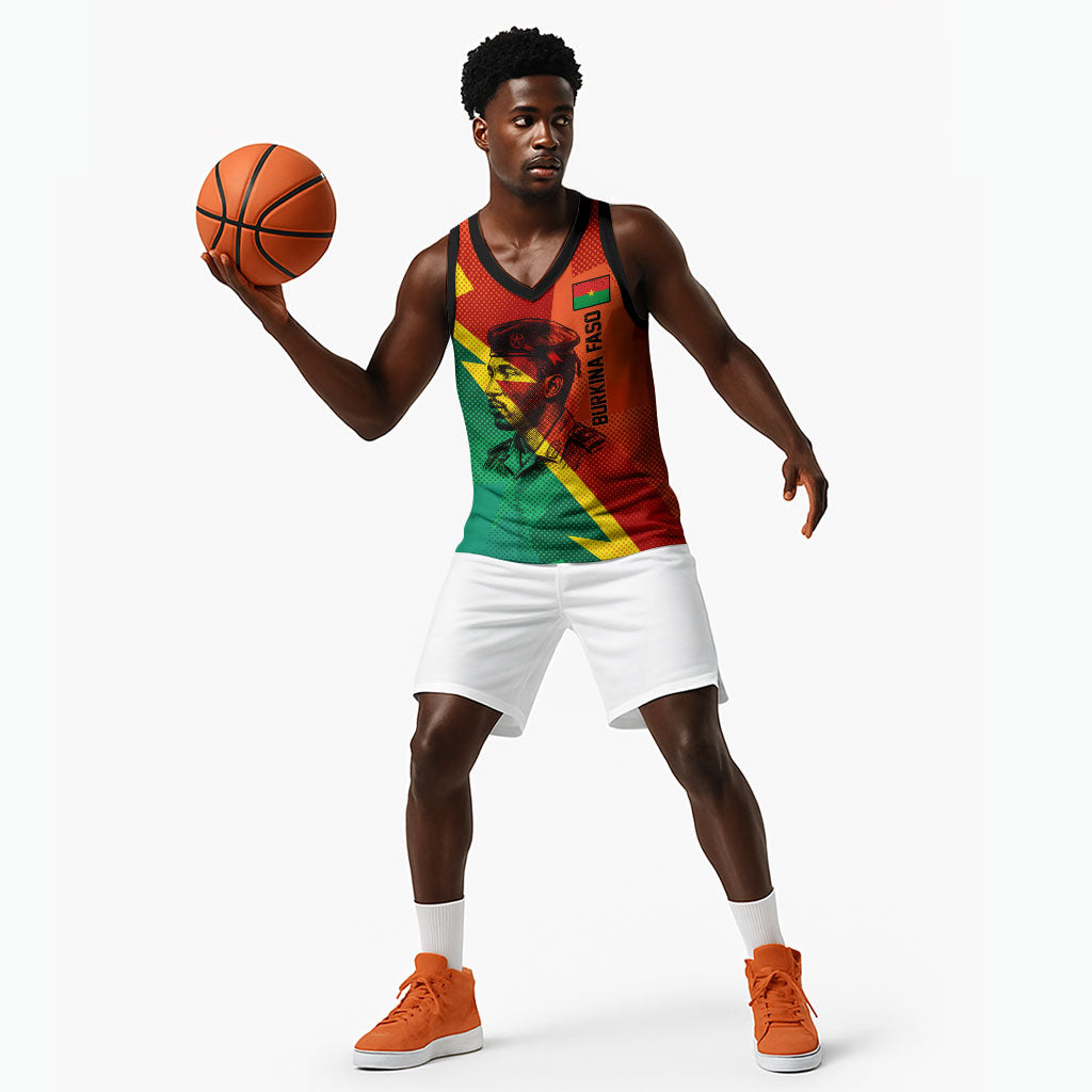 Burkina Faso Independence Day Thomas Sankara Basketball Jersey Revolution Heritage Broken Chains Graphic