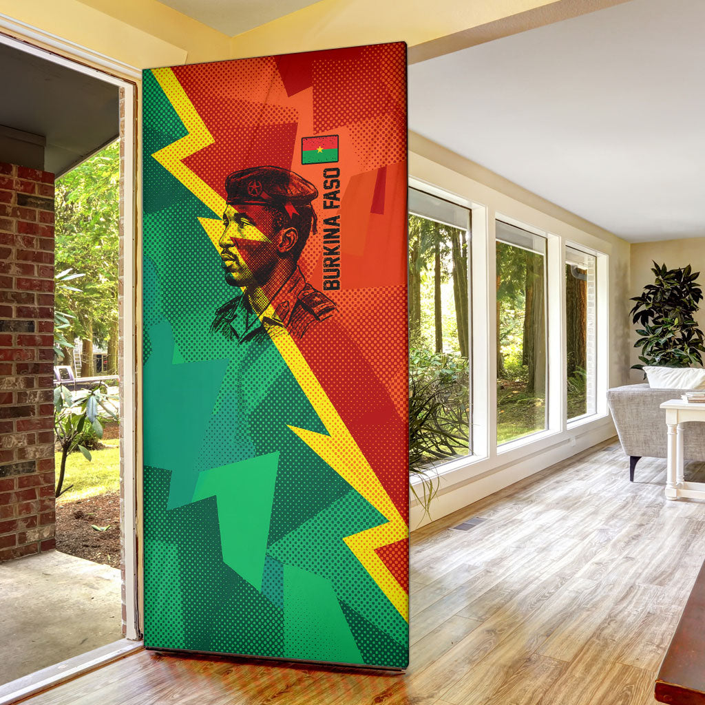 Burkina Faso Independence Day Thomas Sankara Door Cover Revolution Heritage Broken Chains Graphic