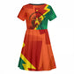 Burkina Faso Independence Day Thomas Sankara Kid Short Sleeve Dress Revolution Heritage Broken Chains Graphic