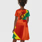 Burkina Faso Independence Day Thomas Sankara Kid Short Sleeve Dress Revolution Heritage Broken Chains Graphic
