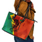 Burkina Faso Independence Day Thomas Sankara Leather Tote Bag Revolution Heritage Broken Chains Graphic