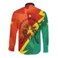 Burkina Faso Independence Day Thomas Sankara Long Sleeve Button Shirt Revolution Heritage Broken Chains Graphic
