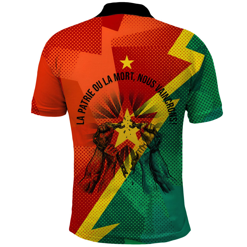 Burkina Faso Independence Day Thomas Sankara Polo Shirt Revolution Heritage Broken Chains Graphic