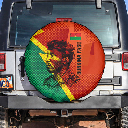 Burkina Faso Independence Day Thomas Sankara Spare Tire Cover Revolution Heritage Broken Chains Graphic