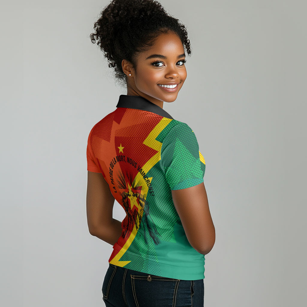 Burkina Faso Independence Day Thomas Sankara Women Polo Shirt Revolution Heritage Broken Chains Graphic