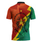 Burkina Faso Independence Day Thomas Sankara Zipper Polo Shirt Revolution Heritage Broken Chains Graphic