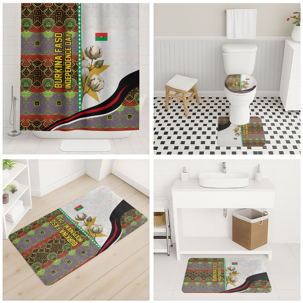 Burkina Faso Independence Day Coat Of Arms Bathroom Set National Stallion Shield