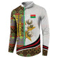 Burkina Faso Independence Day Coat Of Arms Button Sweatshirt National Stallion Shield