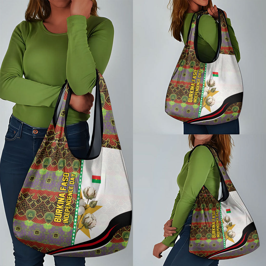 Burkina Faso Independence Day Coat Of Arms Grocery Bag National Stallion Shield