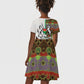 Burkina Faso Independence Day Coat Of Arms Kid Short Sleeve Dress National Stallion Shield