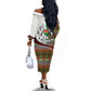 Burkina Faso Independence Day Coat Of Arms Off The Shoulder Long Sleeve Dress National Stallion Shield