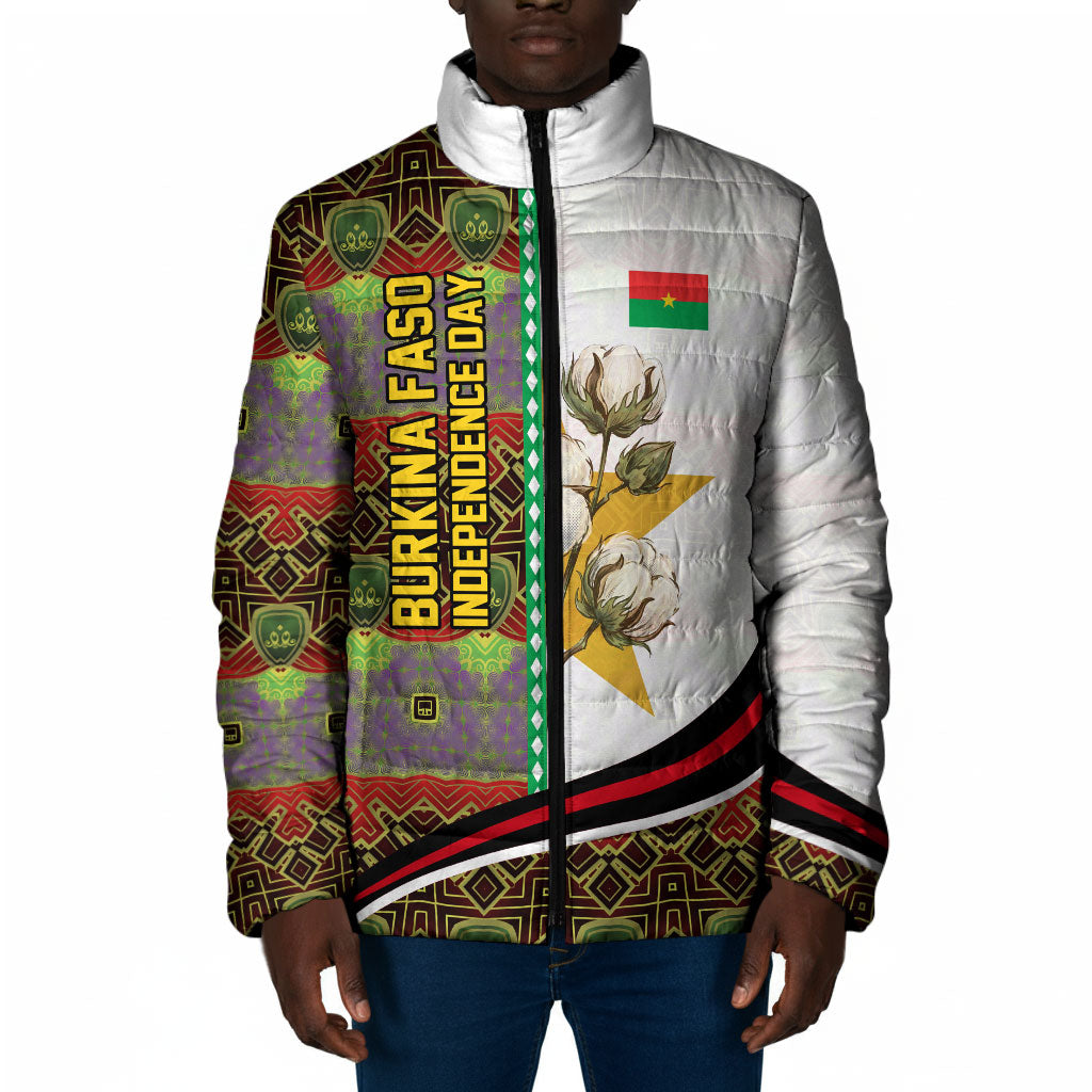 Burkina Faso Independence Day Coat Of Arms Padded Jacket National Stallion Shield