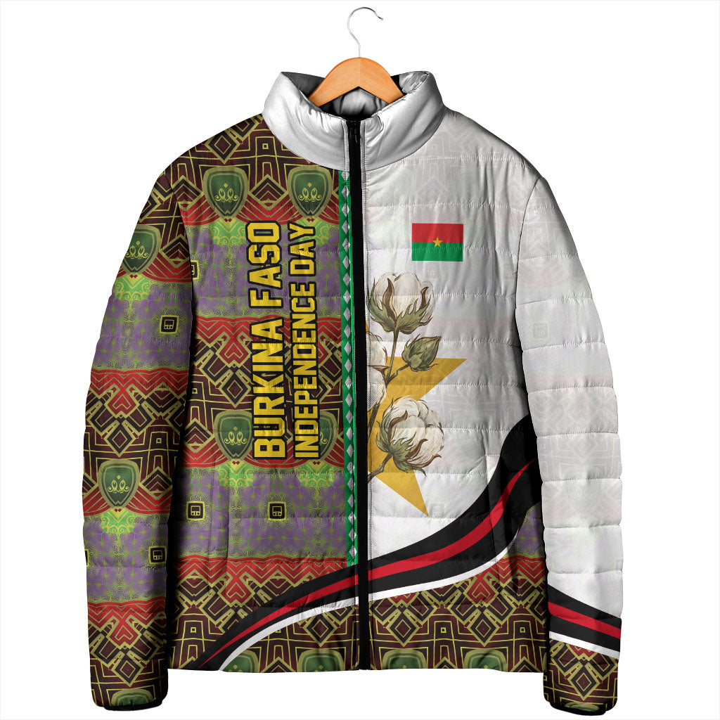 Burkina Faso Independence Day Coat Of Arms Padded Jacket National Stallion Shield