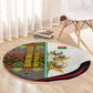 Burkina Faso Independence Day Coat Of Arms Round Carpet National Stallion Shield