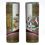 Burkina Faso Independence Day Coat Of Arms Skinny Tumbler National Stallion Shield