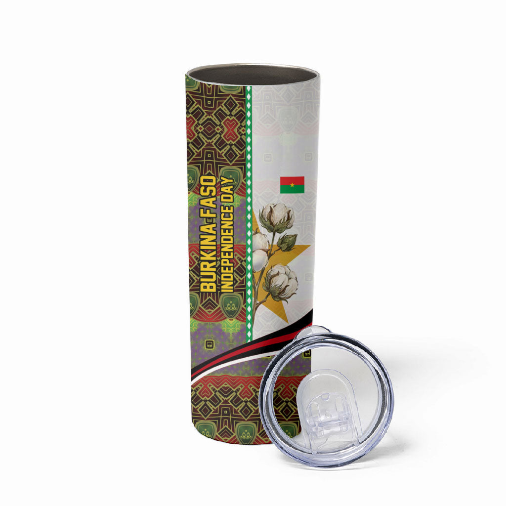 Burkina Faso Independence Day Coat Of Arms Skinny Tumbler National Stallion Shield