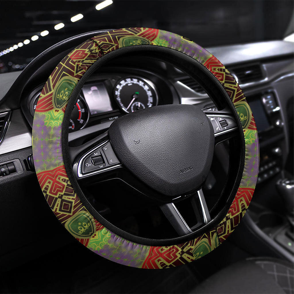 Burkina Faso Independence Day Coat Of Arms Steering Wheel Cover National Stallion Shield