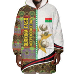 Burkina Faso Independence Day Coat Of Arms Wearable Blanket Hoodie National Stallion Shield