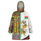 Burkina Faso Independence Day Coat Of Arms Wearable Blanket Hoodie National Stallion Shield