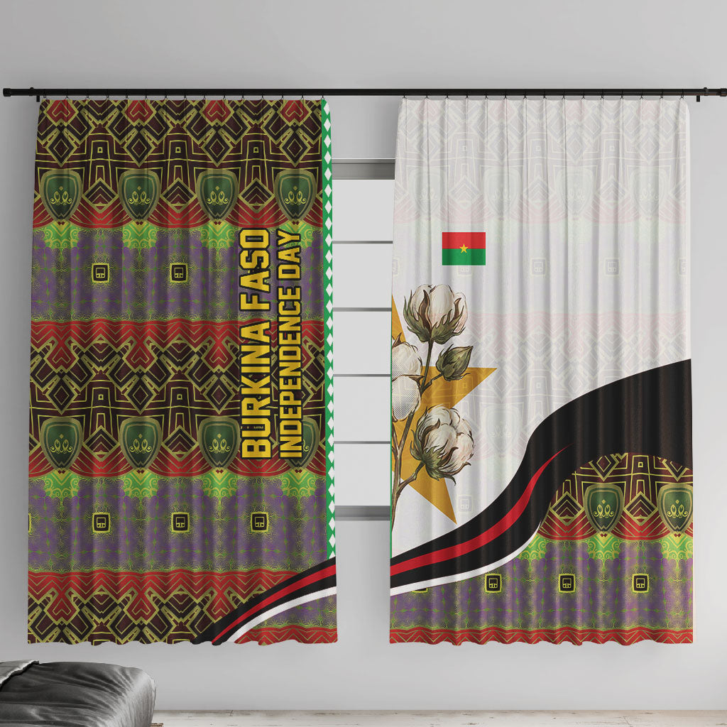 Burkina Faso Independence Day Coat Of Arms Window Curtain National Stallion Shield