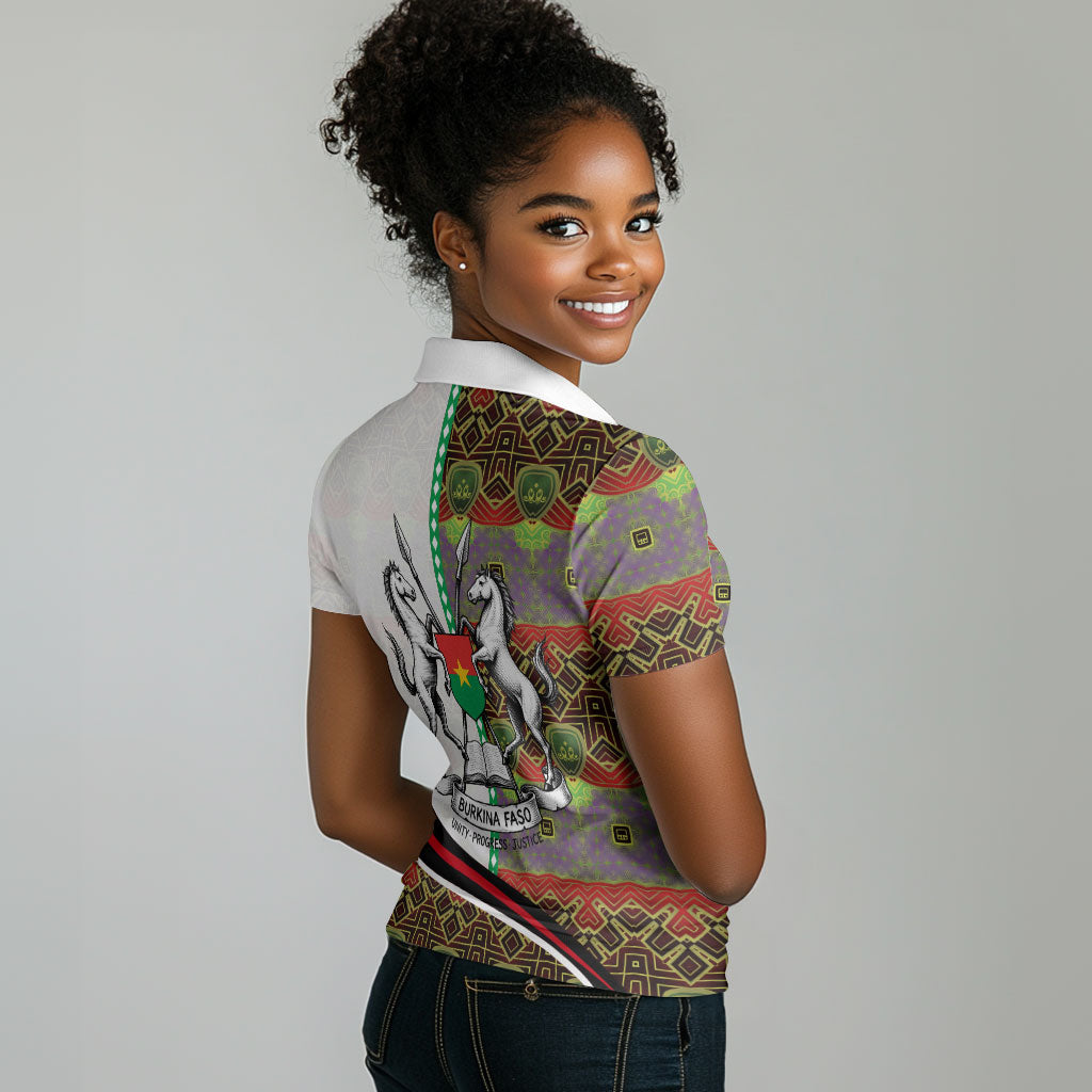 Burkina Faso Independence Day Coat Of Arms Women Polo Shirt National Stallion Shield
