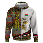 Burkina Faso Independence Day Coat Of Arms Zip Hoodie National Stallion Shield