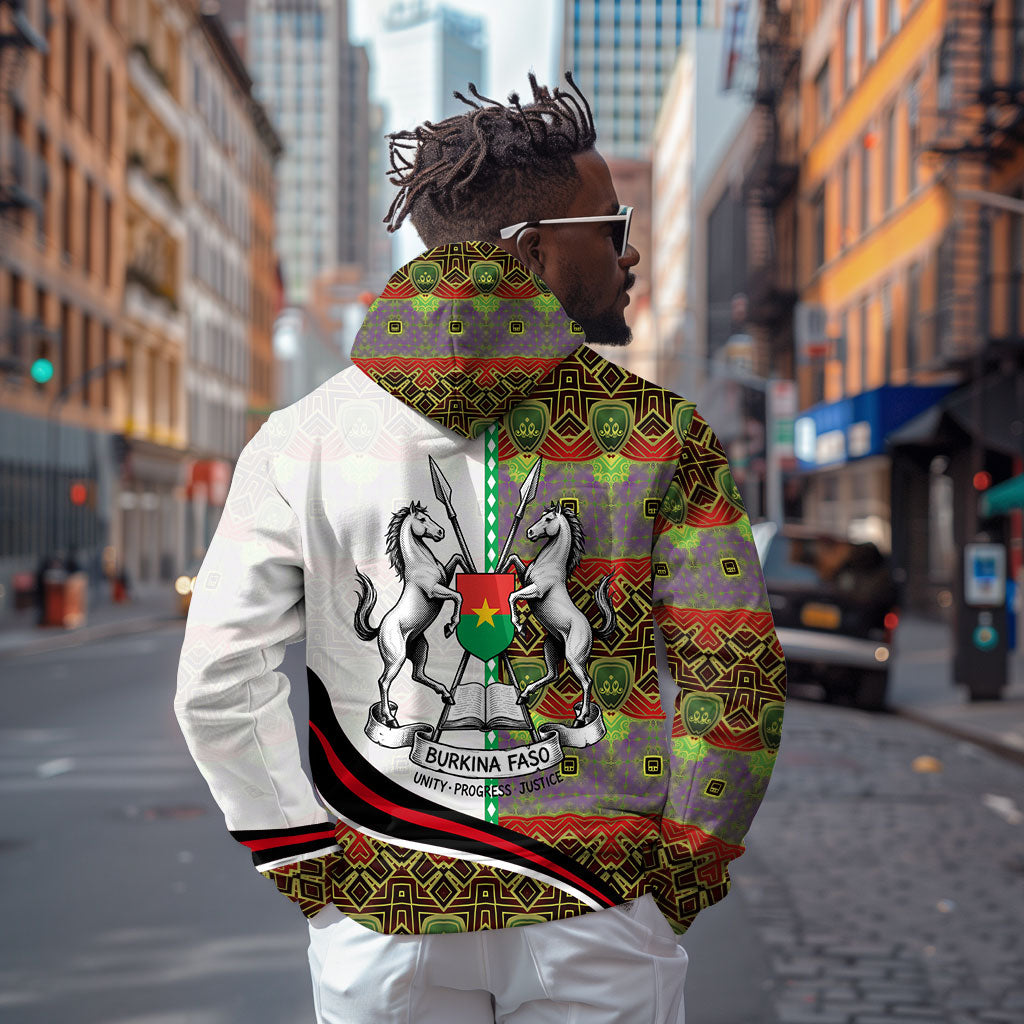 Burkina Faso Independence Day Coat Of Arms Zip Hoodie National Stallion Shield