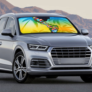 Caribbean-American Heritage Month Auto Sun Shade Colorful Caribbean & Latin American Flag Map