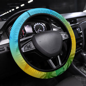 Caribbean-American Heritage Month Steering Wheel Cover Colorful Caribbean & Latin American Flag Map