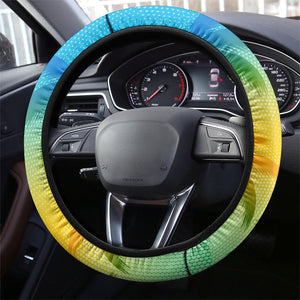 Caribbean-American Heritage Month Steering Wheel Cover Colorful Caribbean & Latin American Flag Map