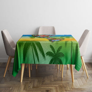 Caribbean-American Heritage Month Tablecloth Colorful Caribbean & Latin American Flag Map