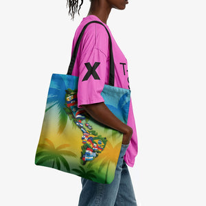 Caribbean-American Heritage Month Tote Bag Colorful Caribbean & Latin American Flag Map