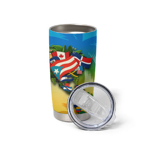 Caribbean-American Heritage Month Tumbler Cup Colorful Caribbean & Latin American Flag Map