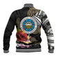Caribbean American Heritage Month Baseball Jacket Tribal Pattern Tropical Hibiscus Flower