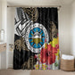 Caribbean American Heritage Month Bathroom Set Tribal Pattern Tropical Hibiscus Flower