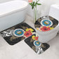 Caribbean American Heritage Month Bathroom Set Tribal Pattern Tropical Hibiscus Flower