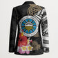 Caribbean American Heritage Month Blazer Tribal Pattern Tropical Hibiscus Flower