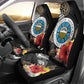 Caribbean American Heritage Month Car Seat Cover Tribal Pattern Tropical Hibiscus Flower