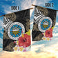 Caribbean American Heritage Month Garden Flag Tribal Pattern Tropical Hibiscus Flower